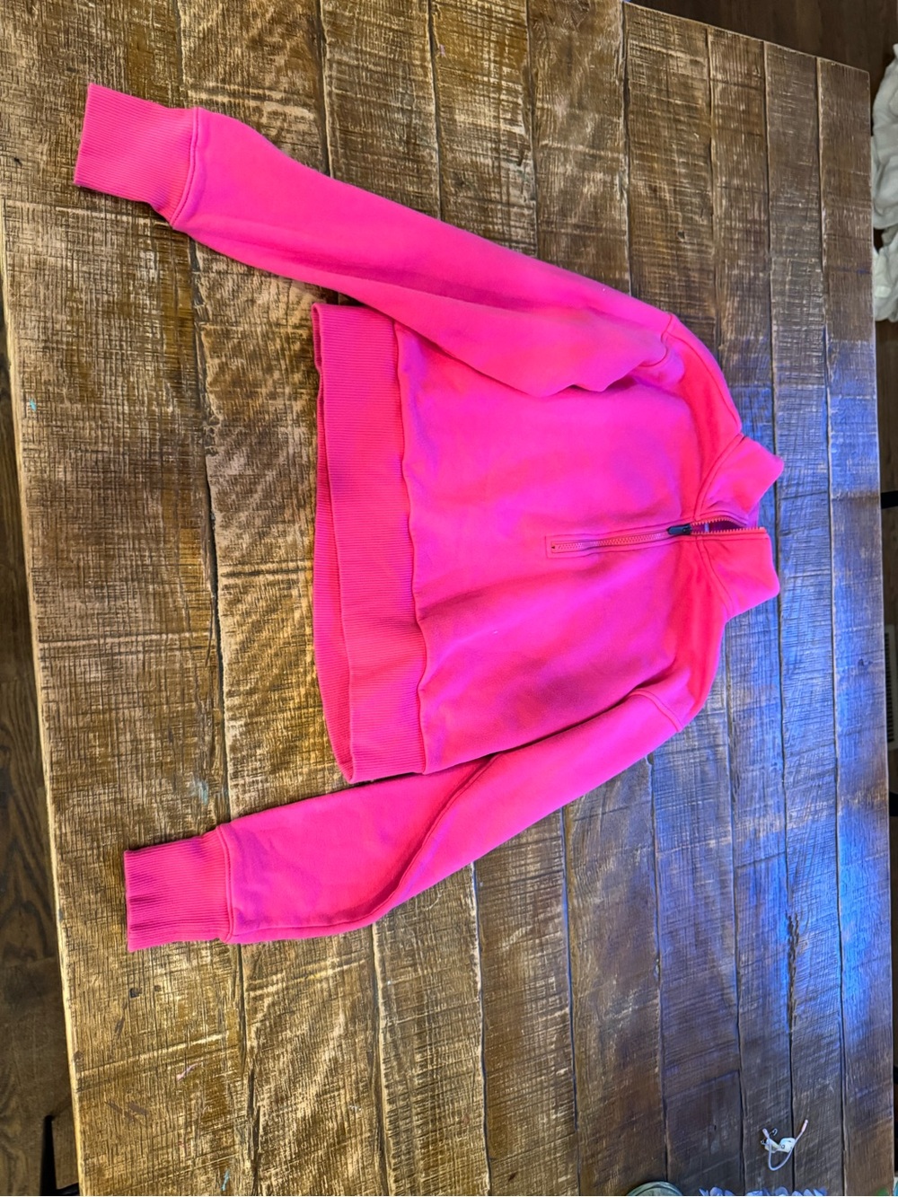 Zella Bright Pink Quarter-Zip Pullover